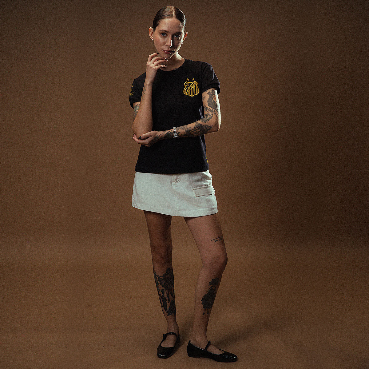 Santos Retro Pelé 1000 Goals Black Woman's T-Shirt