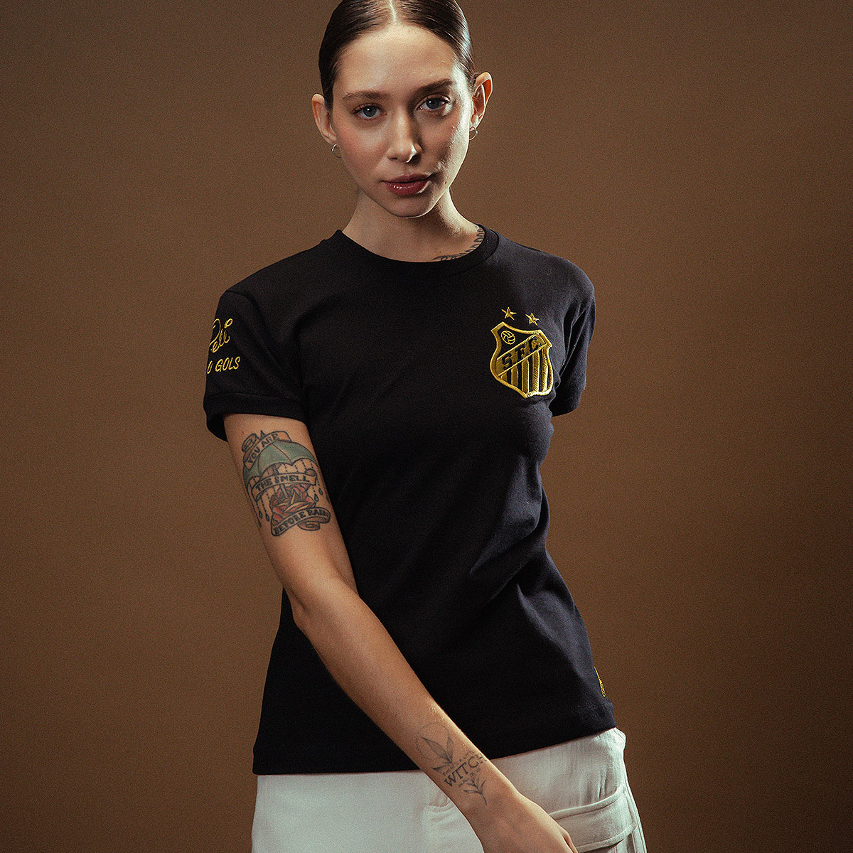 Santos Retro Pelé 1000 Goals Black Woman's T-Shirt