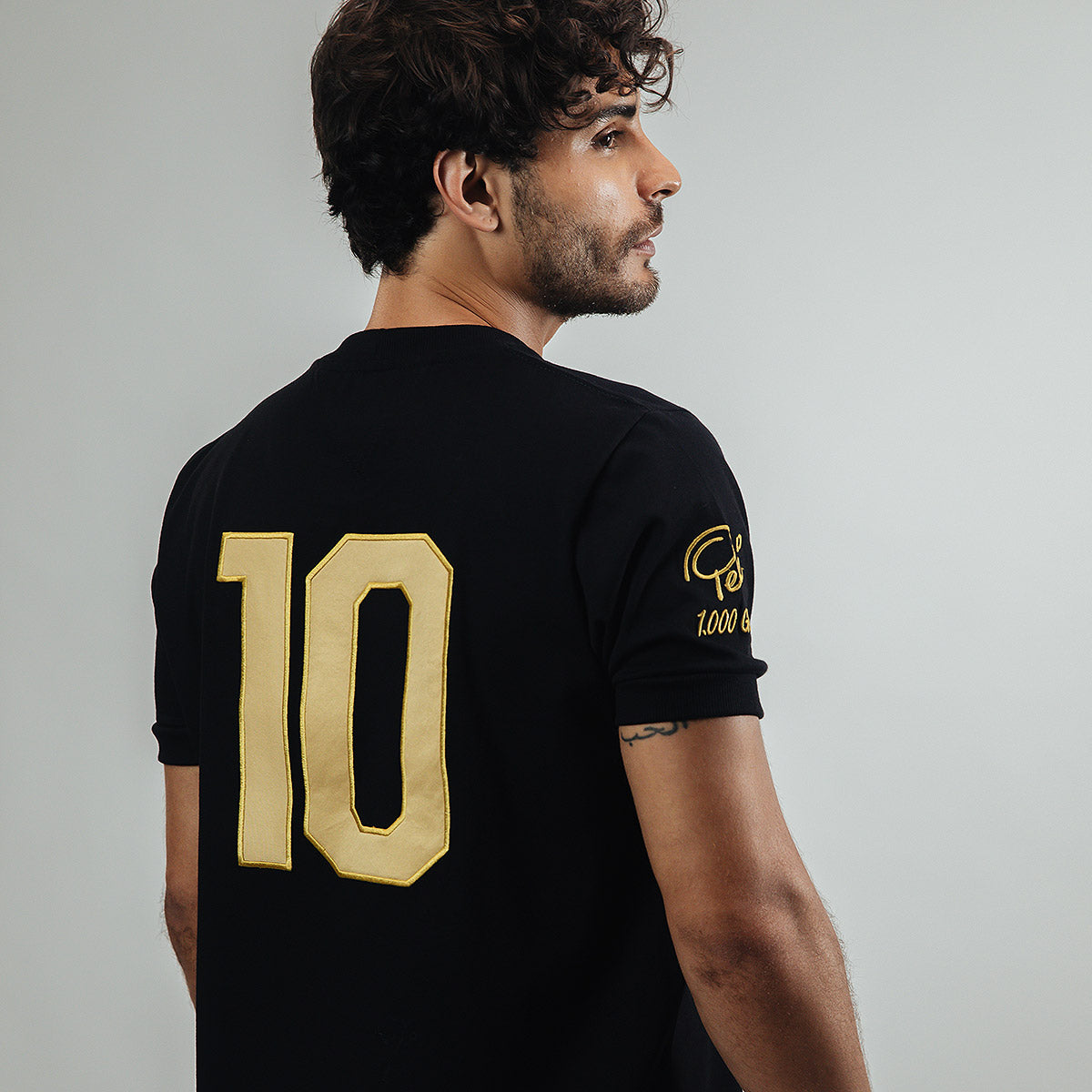 Santos Retro 100 Goals Pelé Black Men's T-Shirt