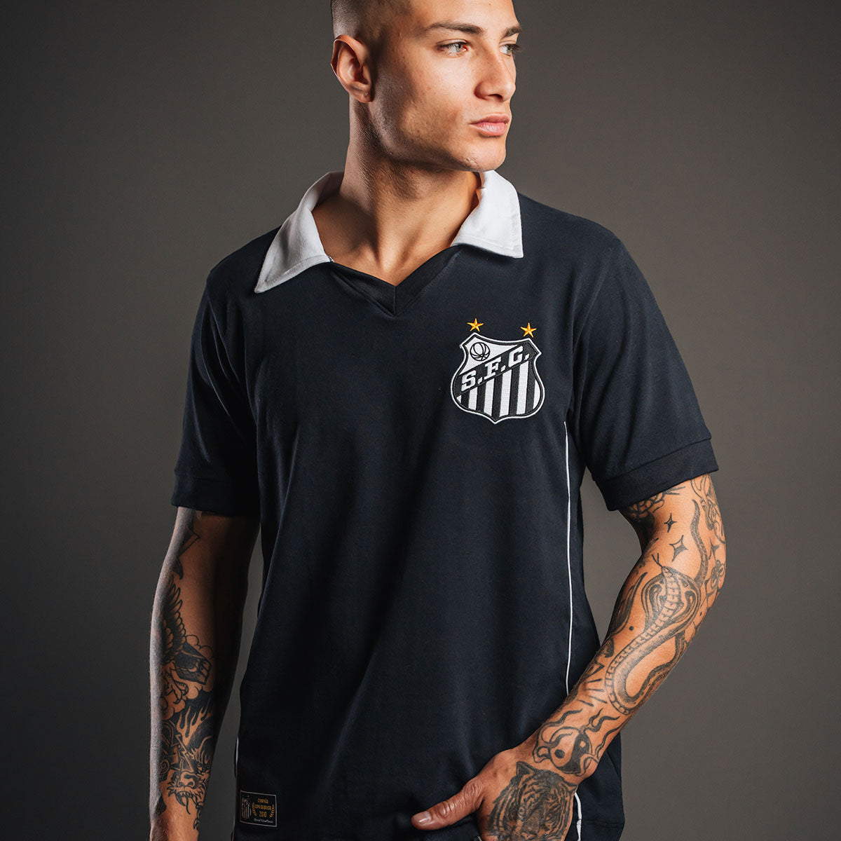 Santos Retro 2000 Black Men's T-Shirt