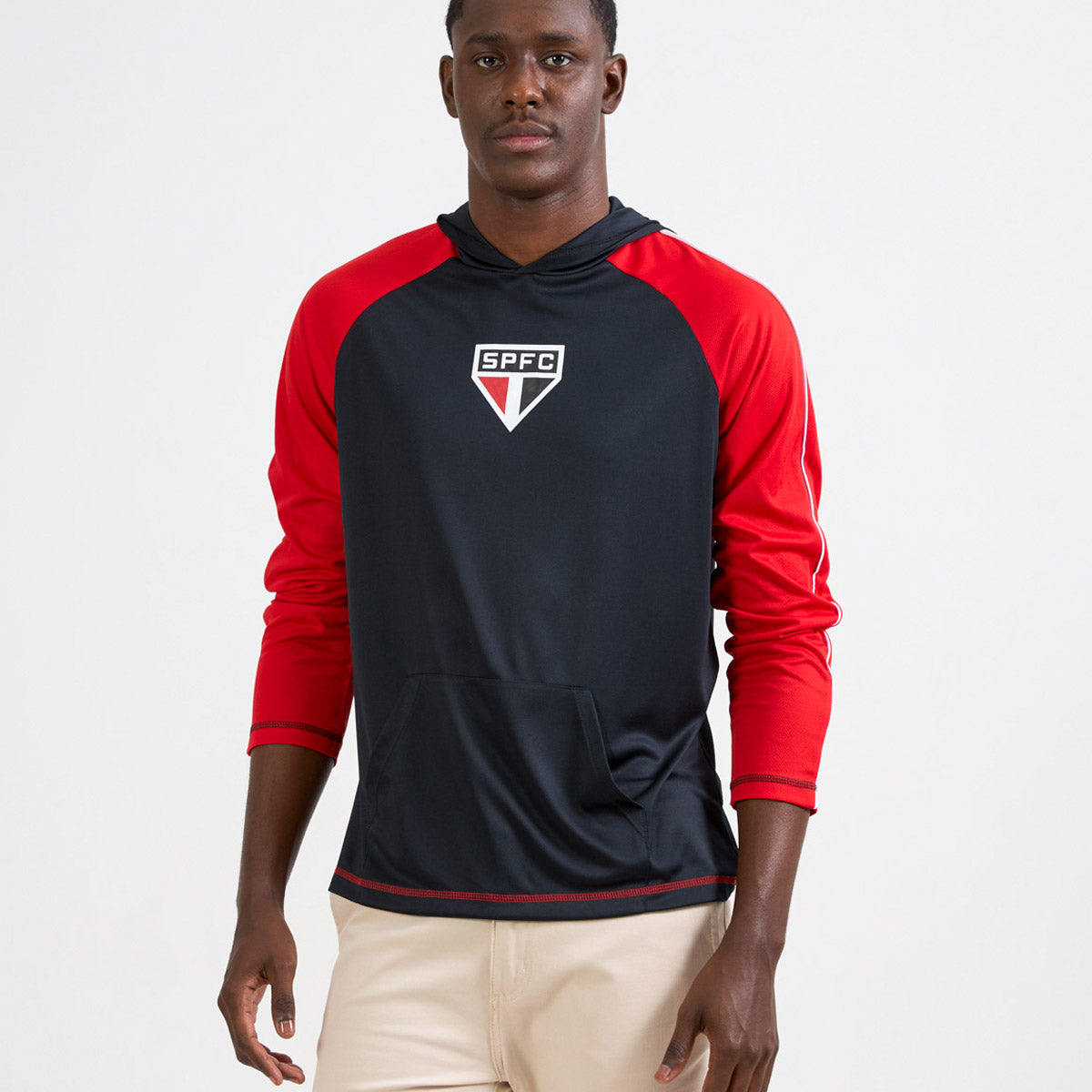 São Paulo Retro Dry Black Men's Long-Sleeved T-Shirt