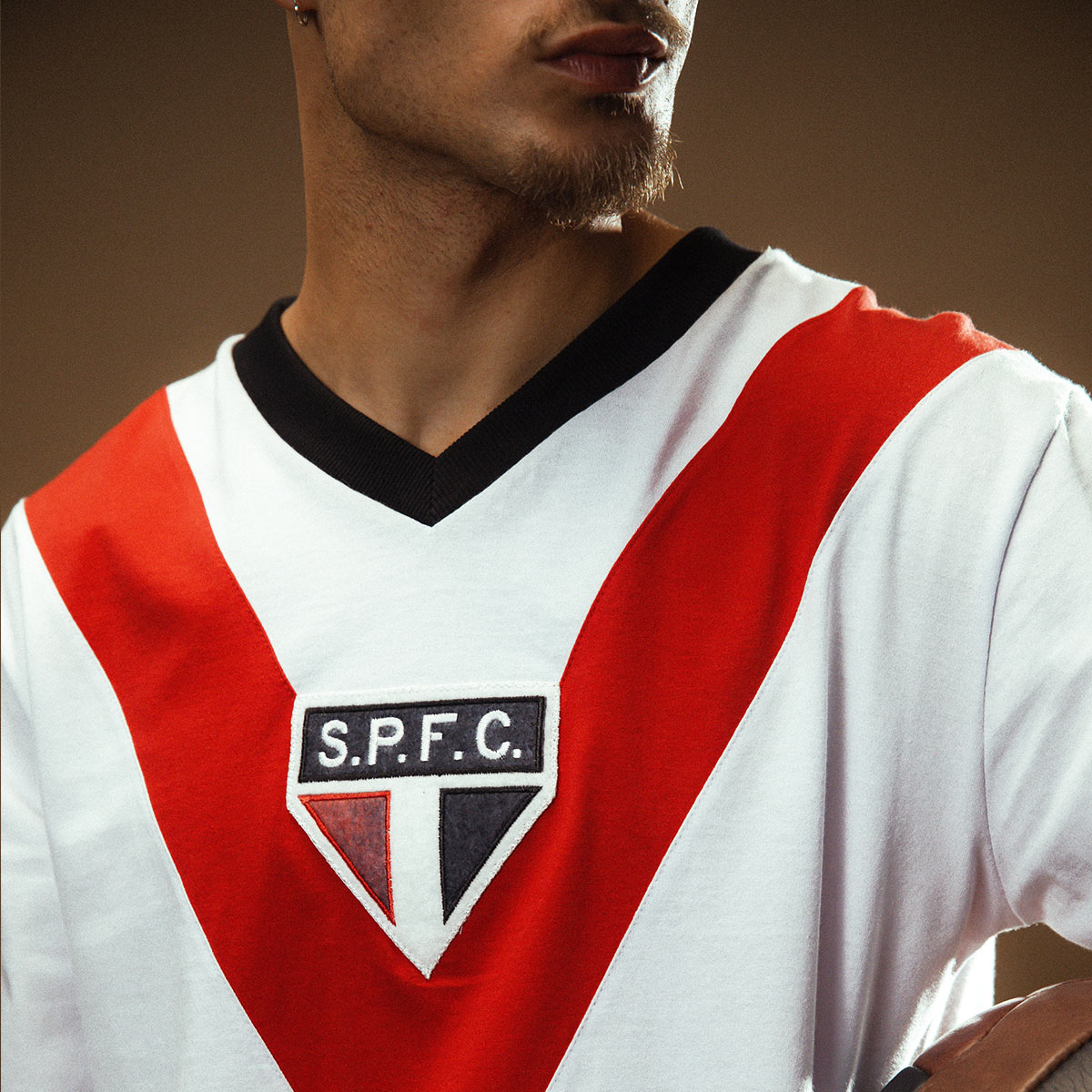 São Paulo Retro 1930 White Men's Long Sleeved T-Shirt
