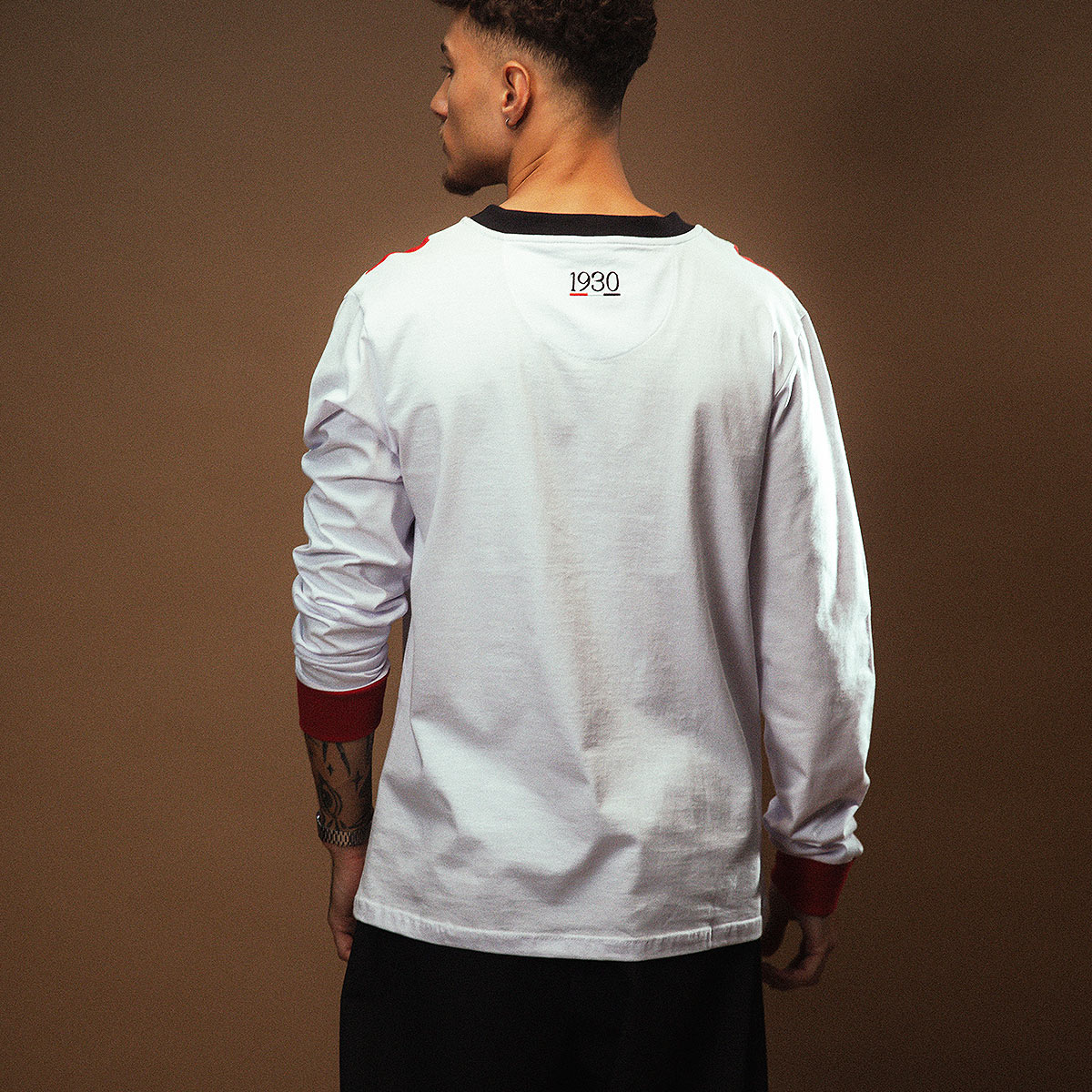 São Paulo Retro 1930 White Men's Long Sleeved T-Shirt