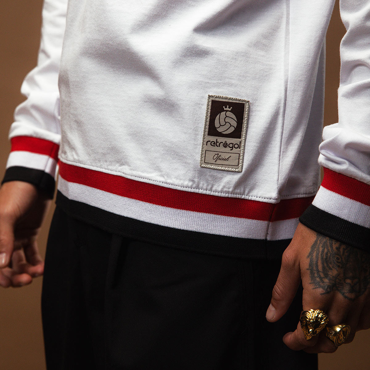 São Paulo Retro 1930 White Men's Long Sleeved T-Shirt