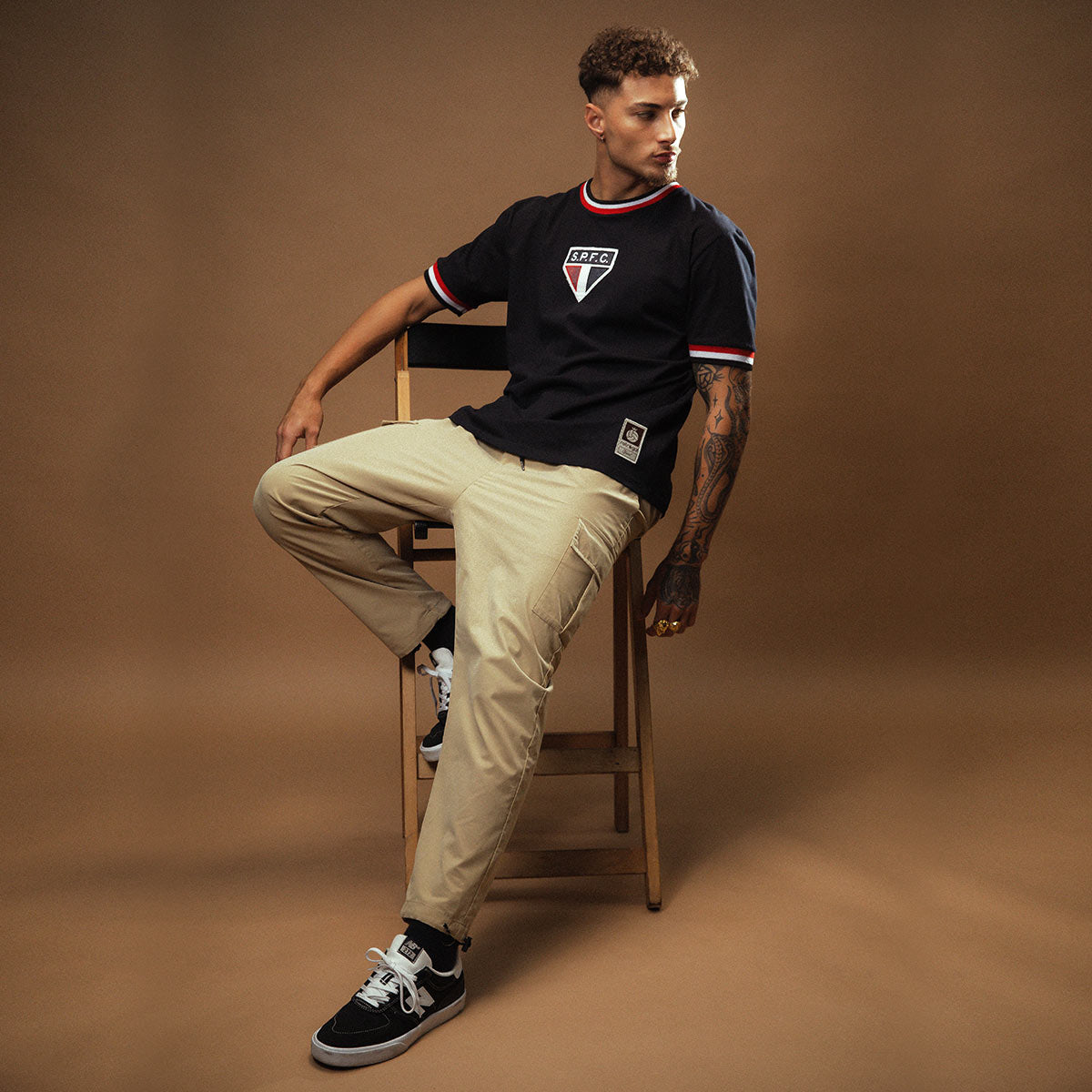 São Paulo Retro 1969 Black Men's T-Shirt