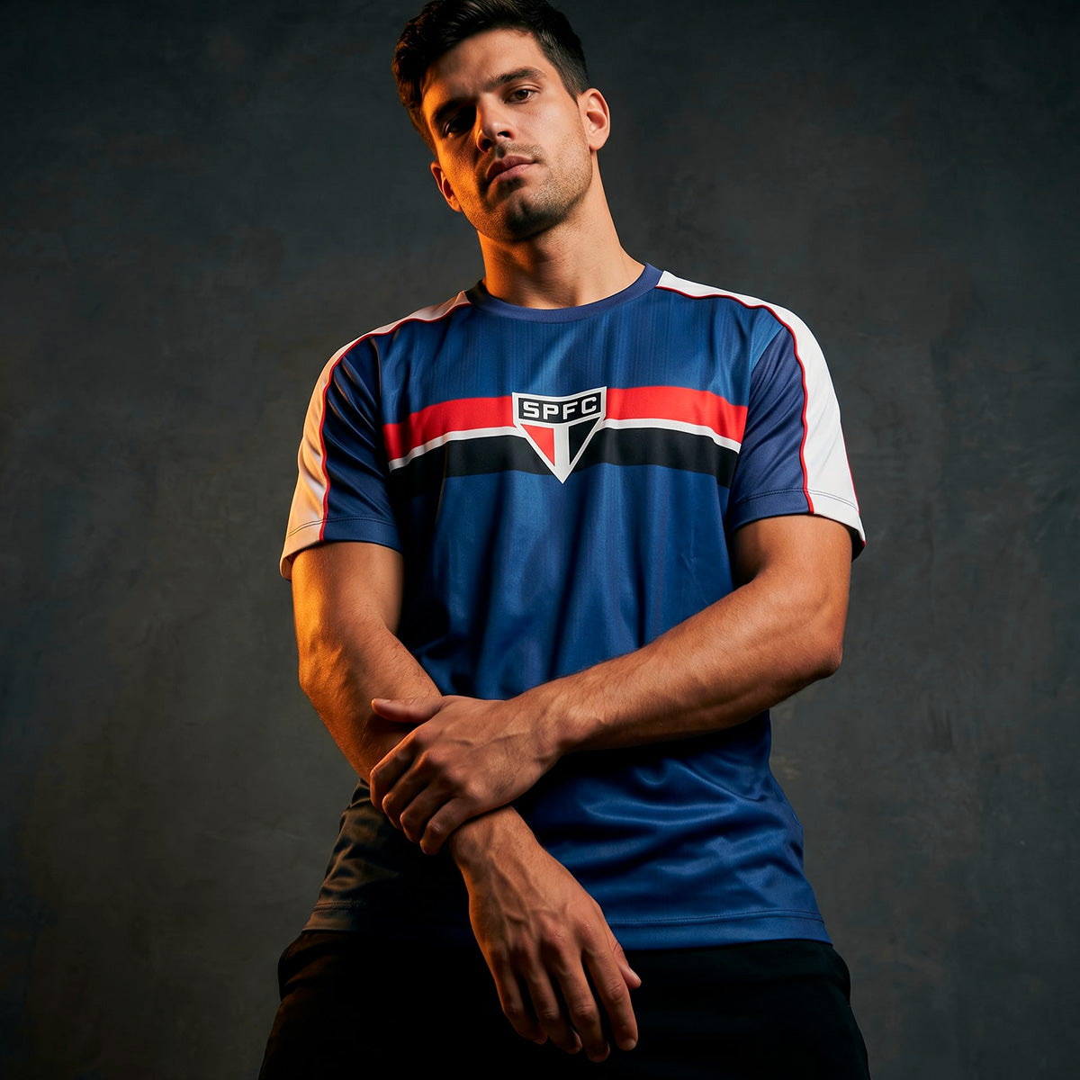 São Paulo Retro Dark Blue Men's T-Shirt