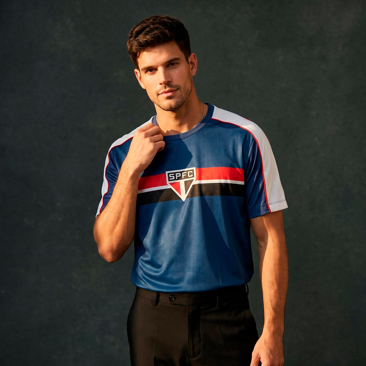 São Paulo Retro Dark Blue Men's T-Shirt