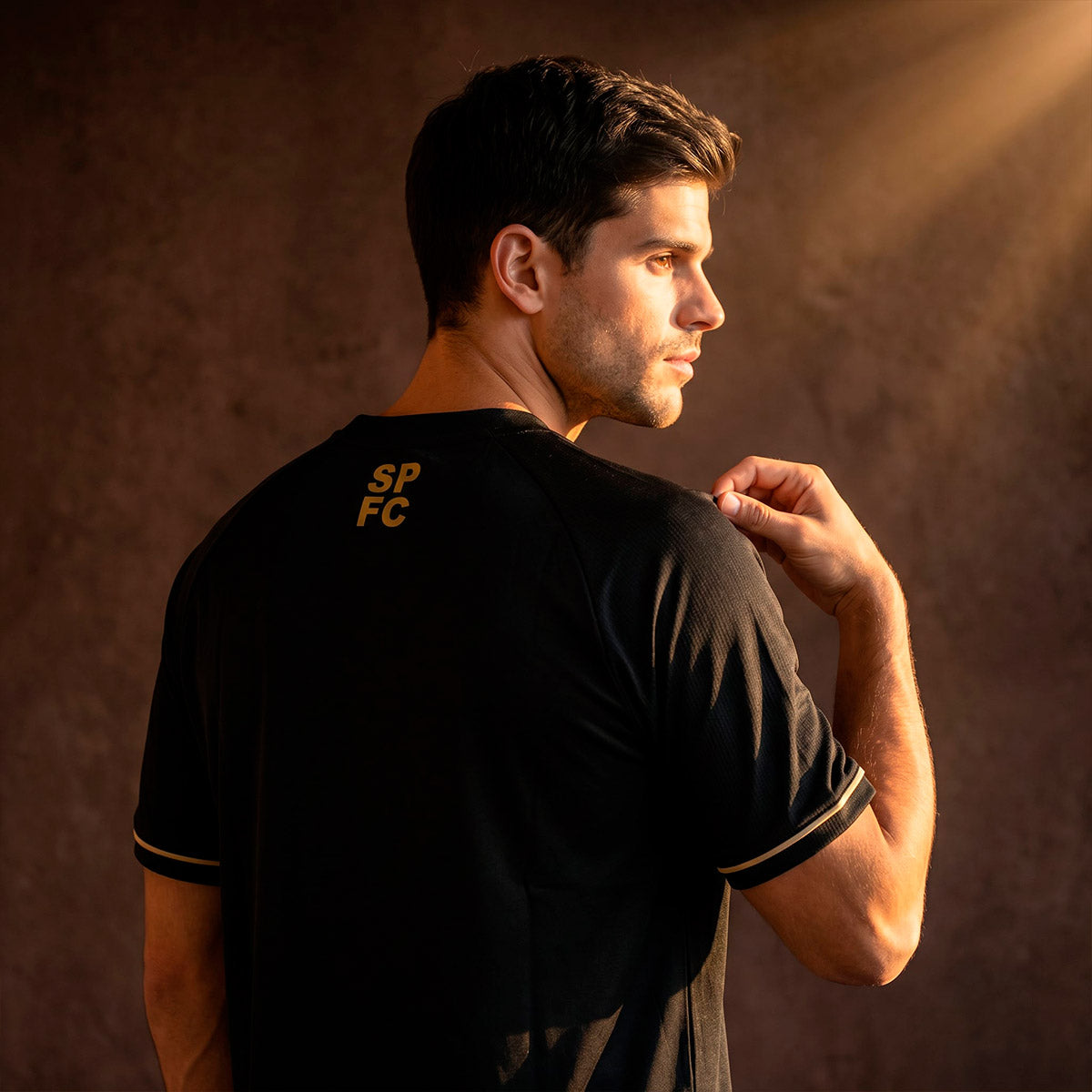 São Paulo Retro Dry Black+Gold Men's T-Shirt