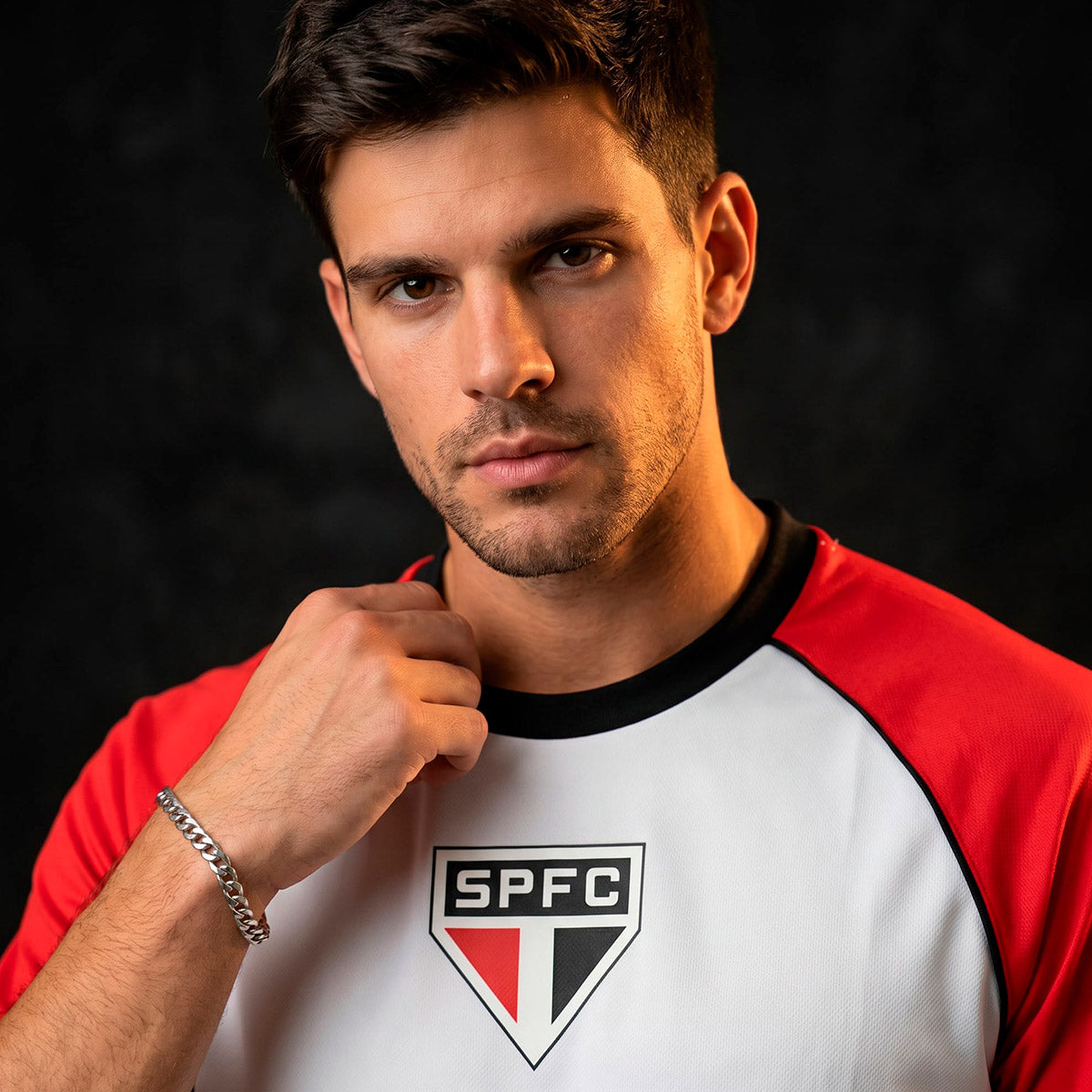São Paulo Retro Red+White Men's T-Shirt