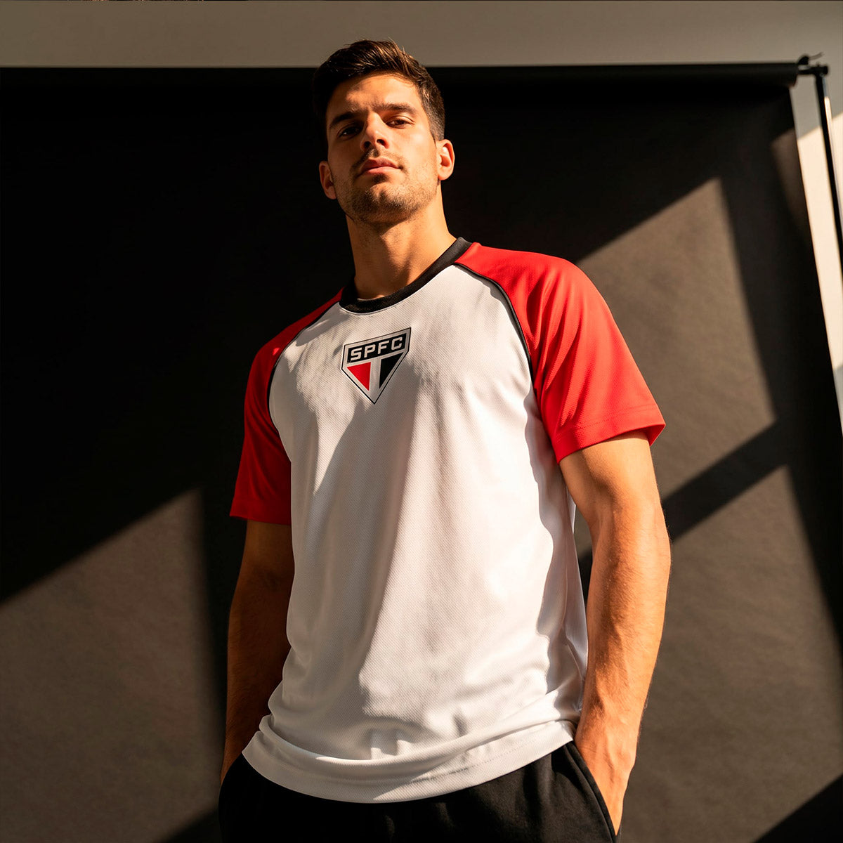 São Paulo Retro Red+White Men's T-Shirt
