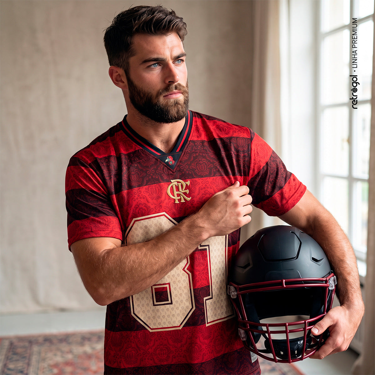 Flamengo NFL 81 Rubro-Negro Red Men's T-Shirt
