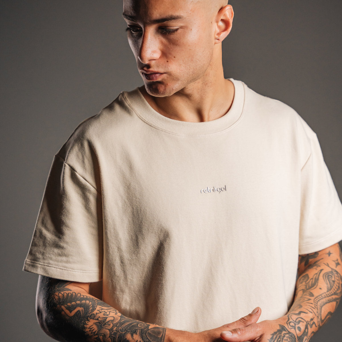 RG Beige Men's Oversized T-Shirt