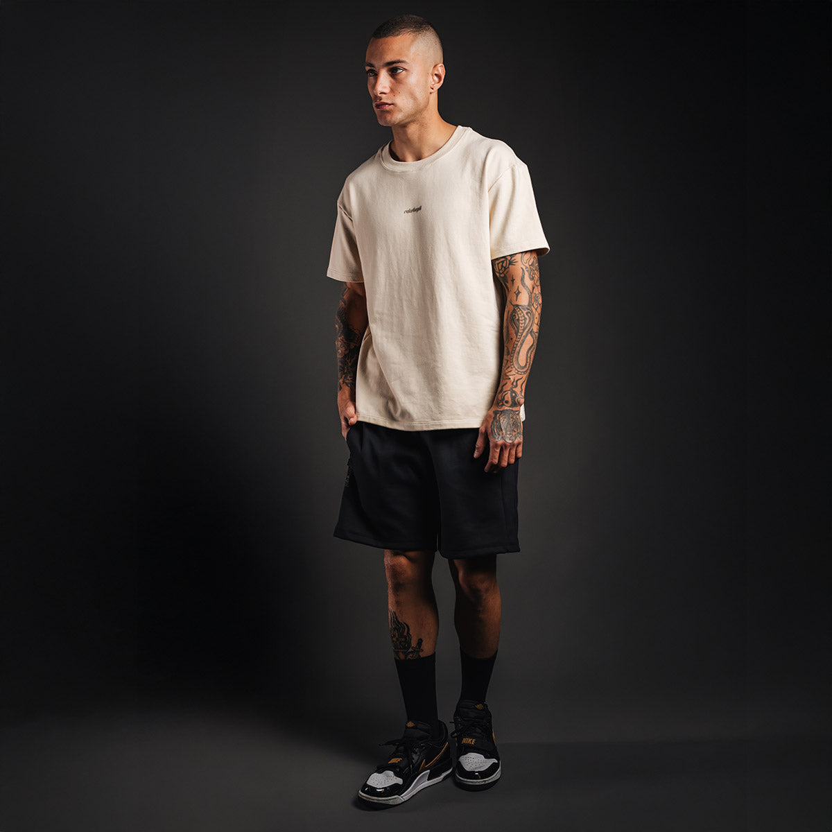 RG Beige Men's Oversized T-Shirt