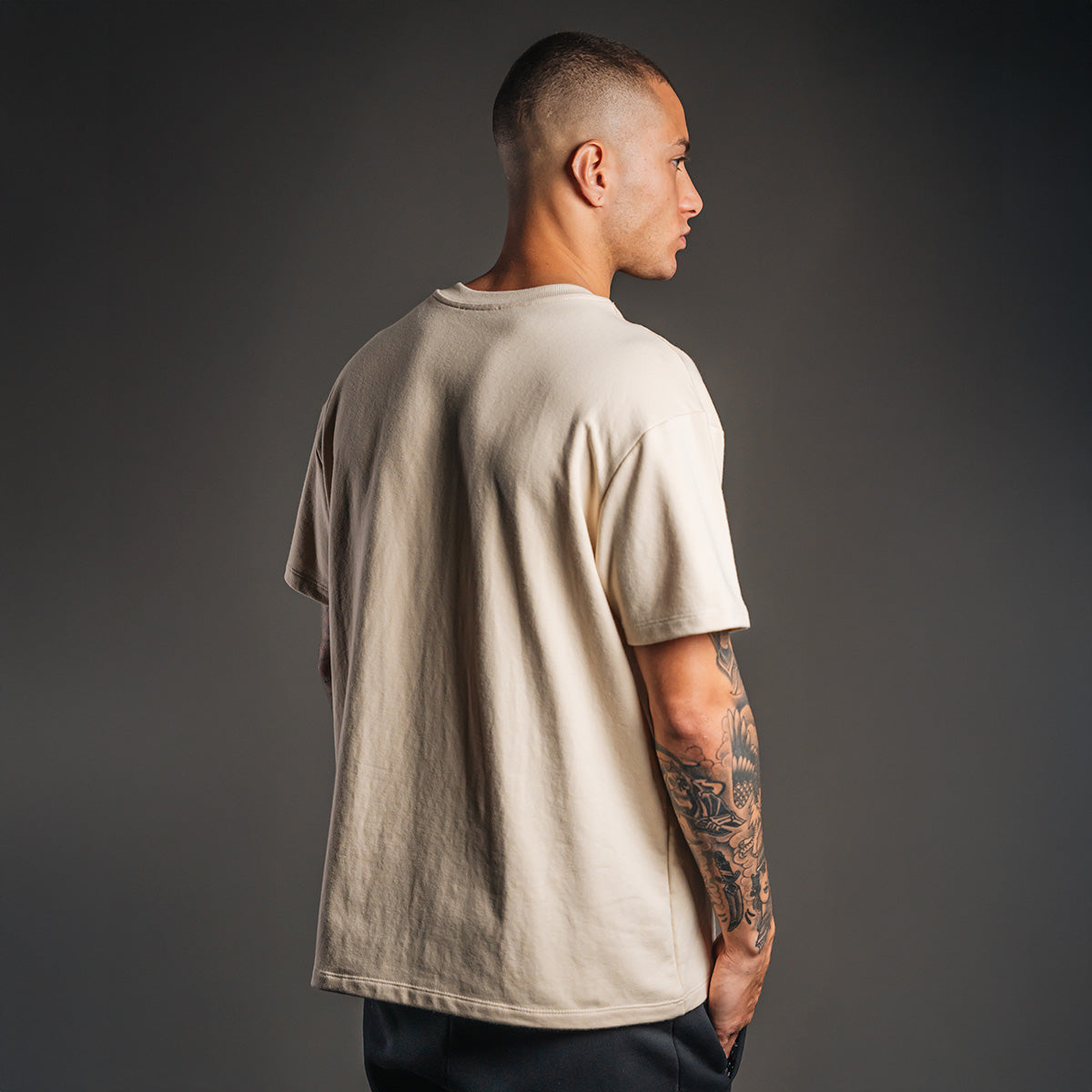 RG Beige Men's Oversized T-Shirt