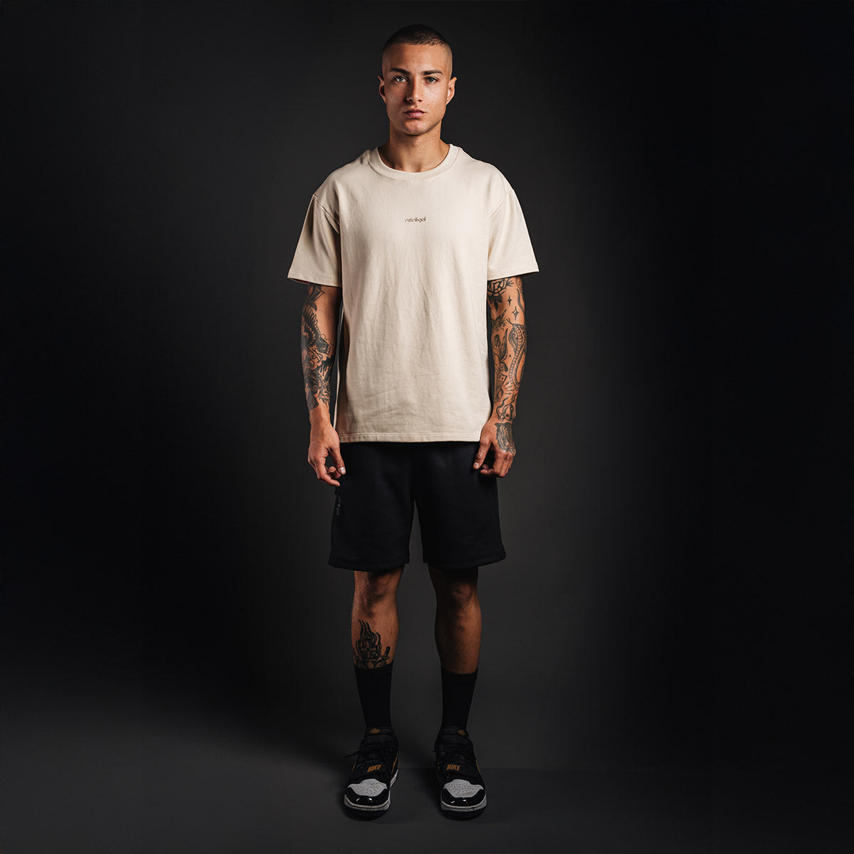 RG Beige Men's Oversized T-Shirt