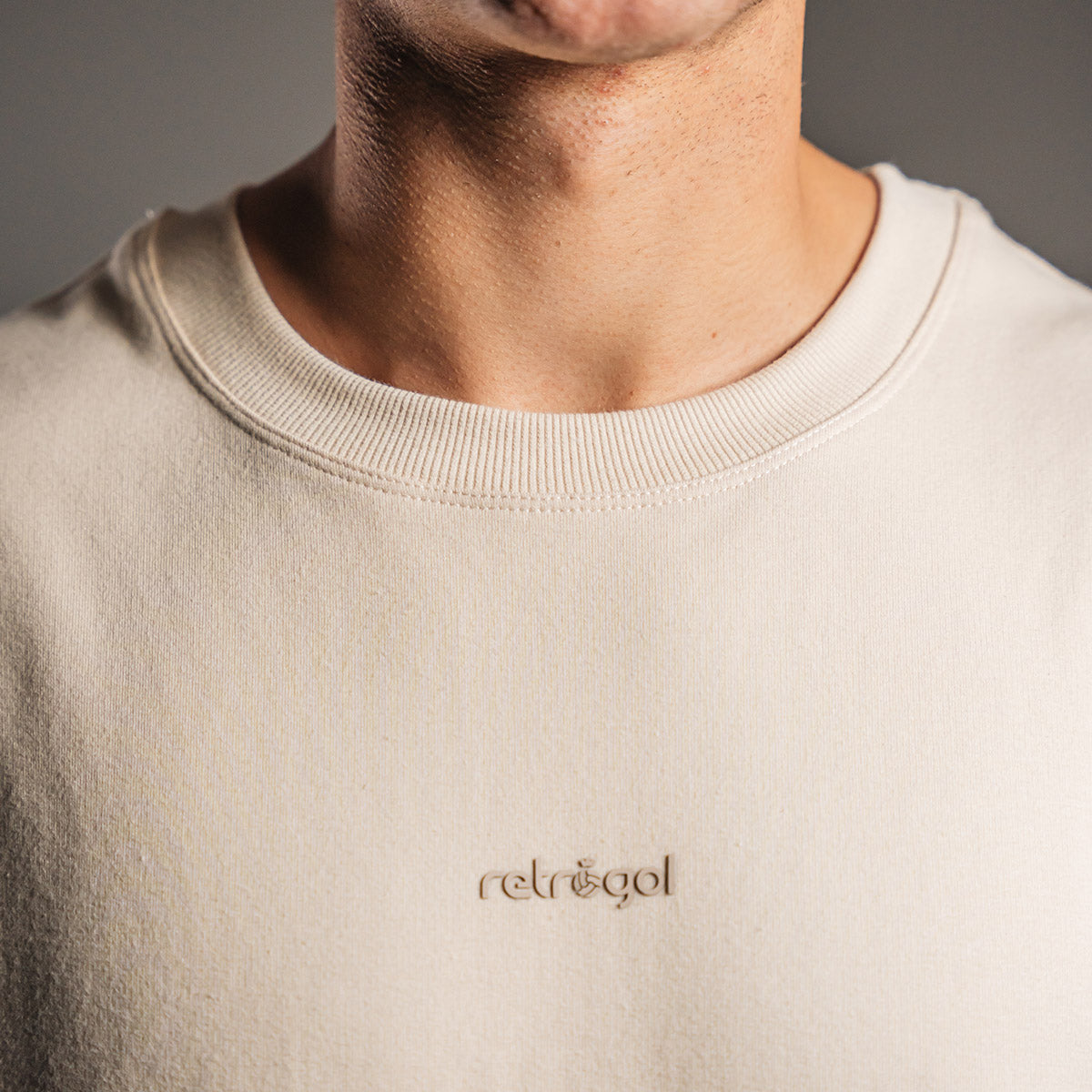 RG Beige Men's Oversized T-Shirt