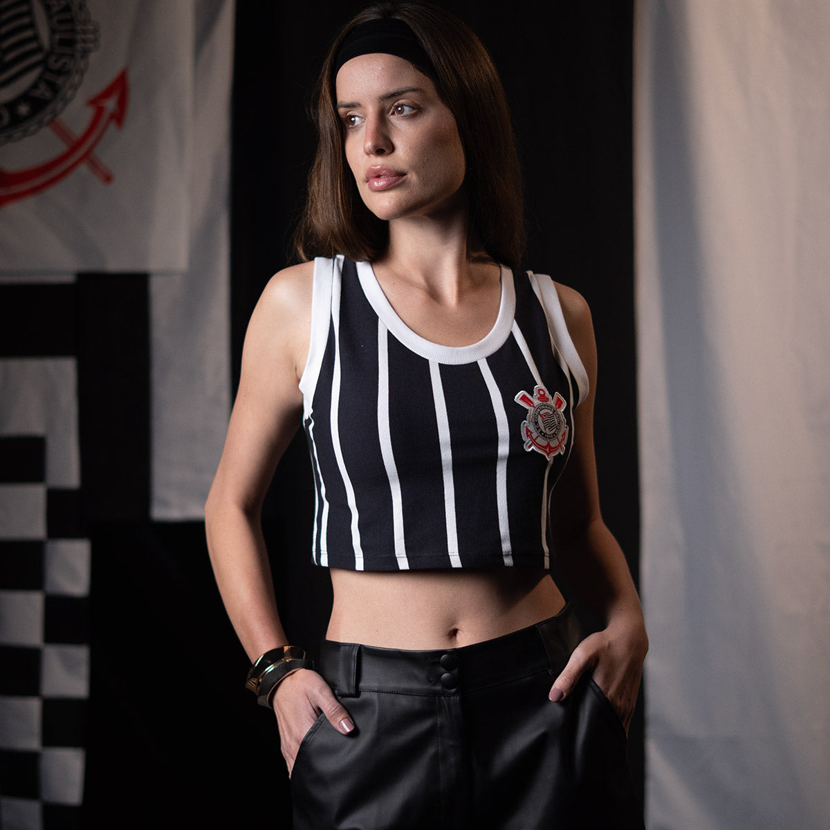 Corinthians Retro Lines Woman's Cropped Regatta