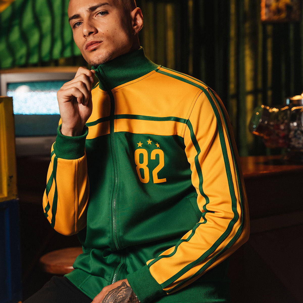 Brazil Retro 1982 Green Men's Jacket