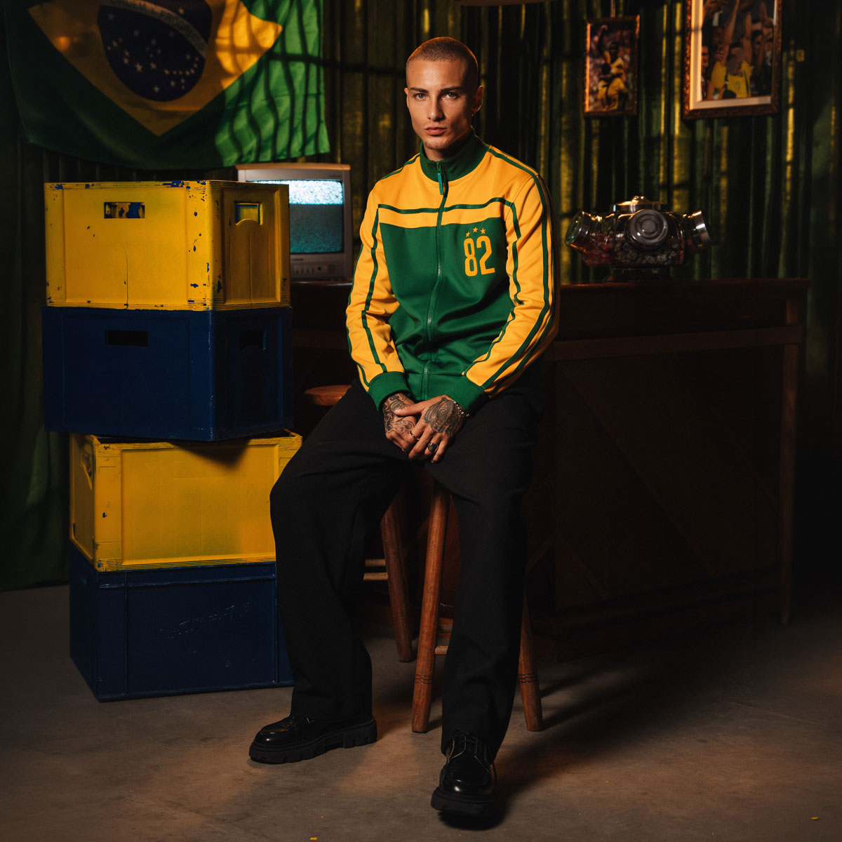 Brazil Retro 1982 Green Men's Jacket