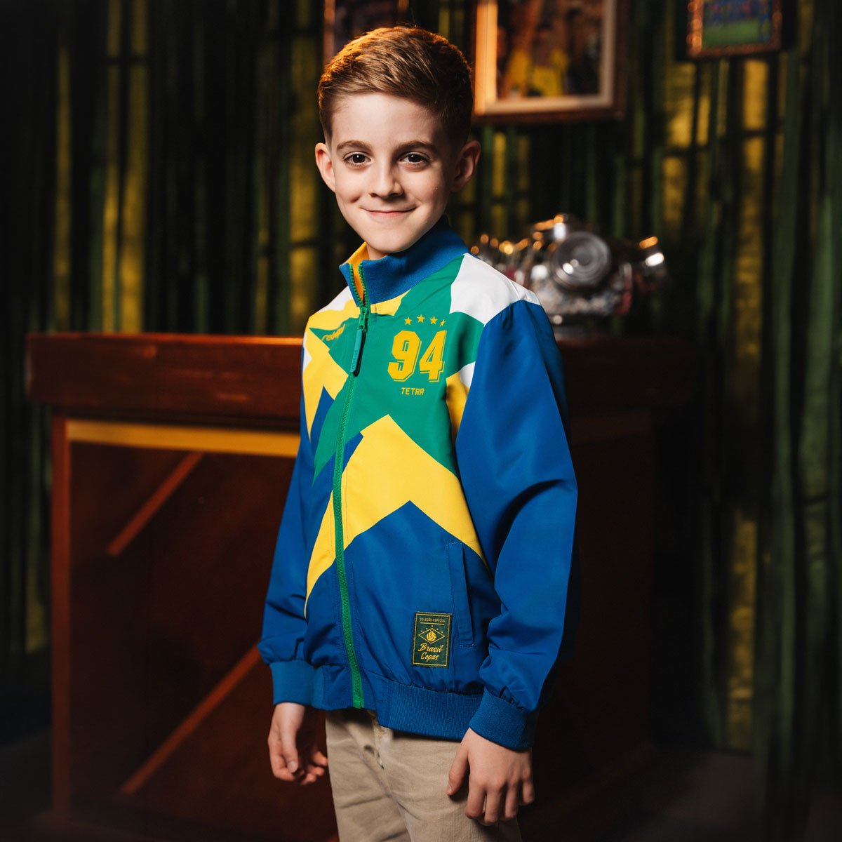 Brazil Retro 1994 Blue Unisex Kid's T-Shirt