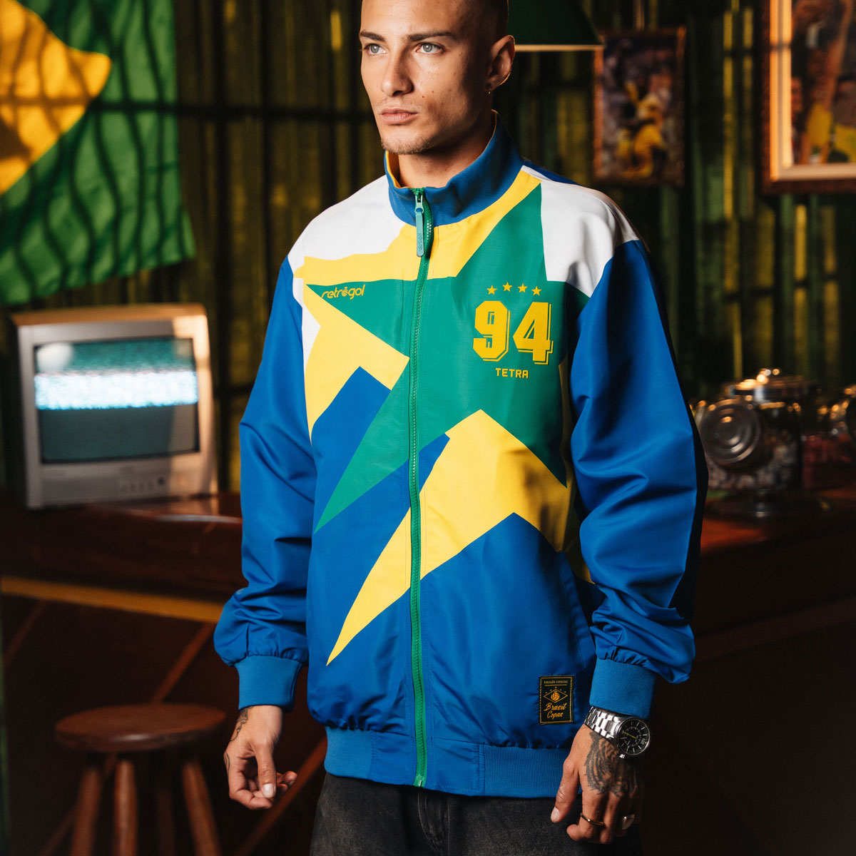 Brazil Retro 1994 Blue Men's Jacket – Retrôgol internacional