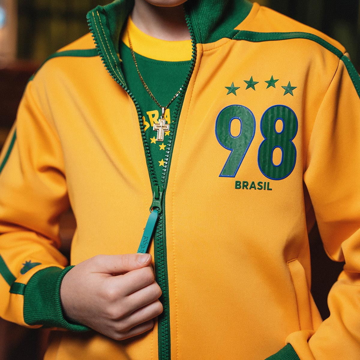 Brazil Retro 1998 Unisex Kid's Jacket