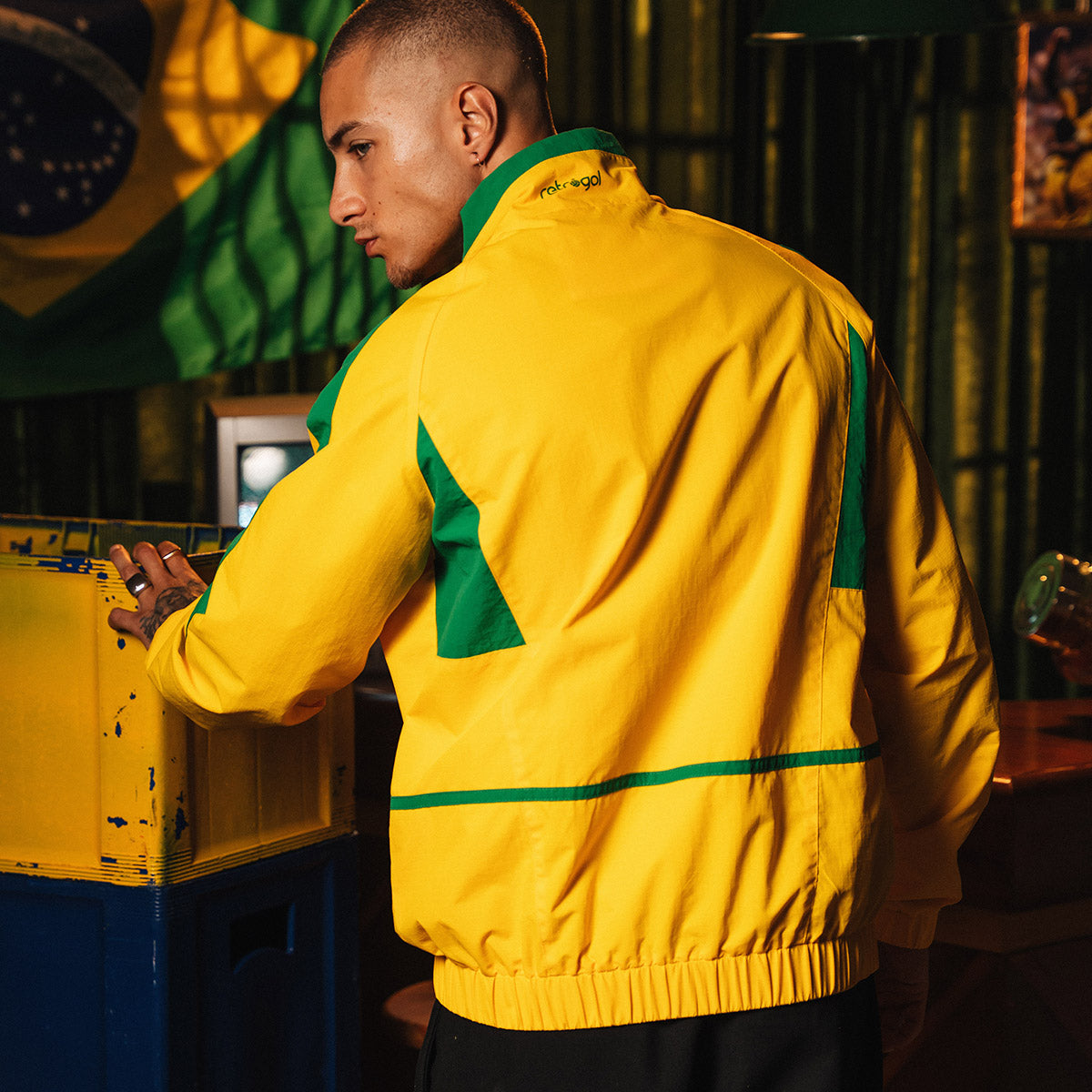 Brazil Retro 2002 Yellow Men's Jacket