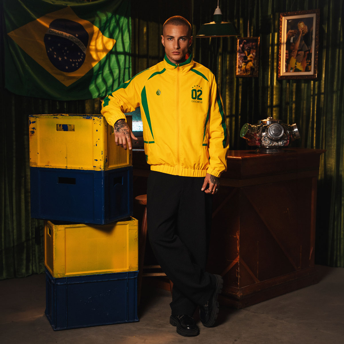 Brazil Retro 2002 Yellow Men's Jacket