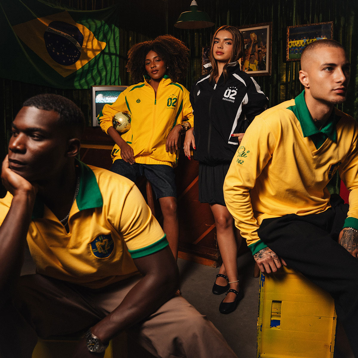 Brazil Retro 2002 Yellow Men's Jacket