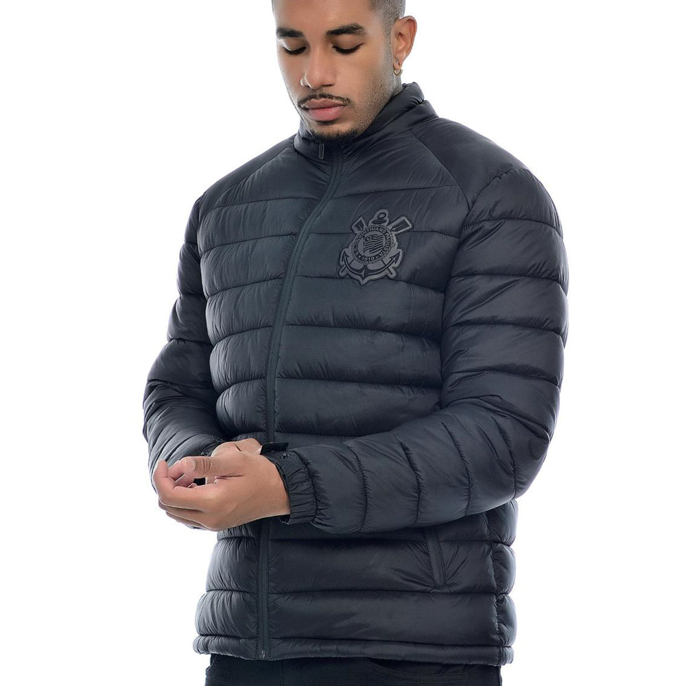 Corinthians Retro All Black W/ Removable Hood Men's Jacket
