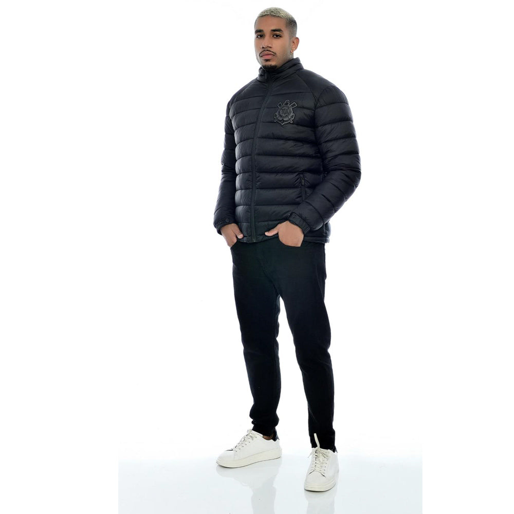 Corinthians Retro All Black W/ Removable Hood Men's Jacket