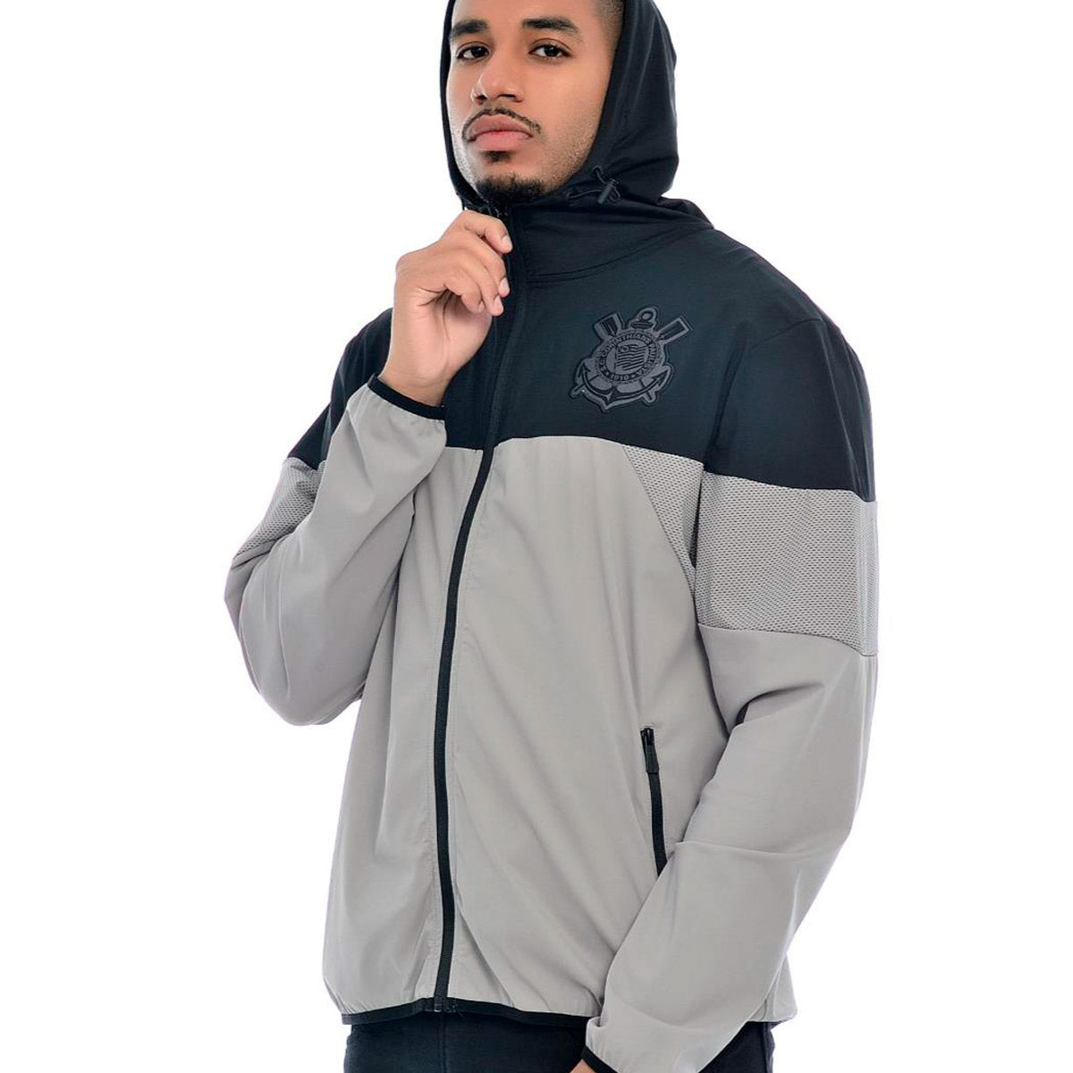 Corinthians Retro Gray Men's Windbreaker Jacket