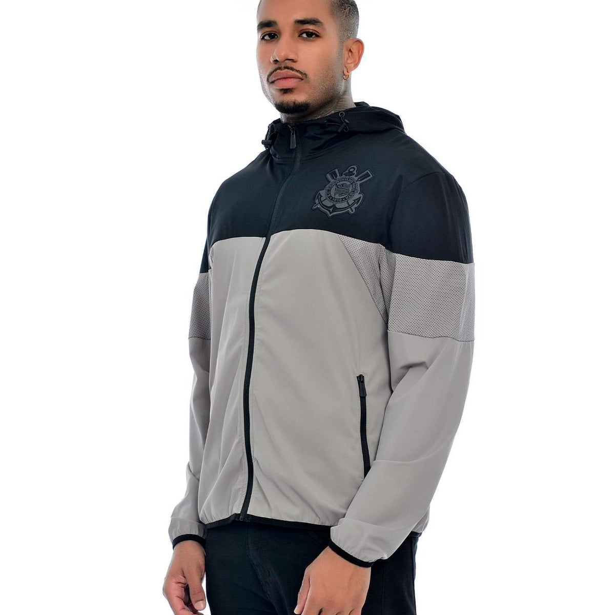Corinthians Retro Gray Men's Windbreaker Jacket