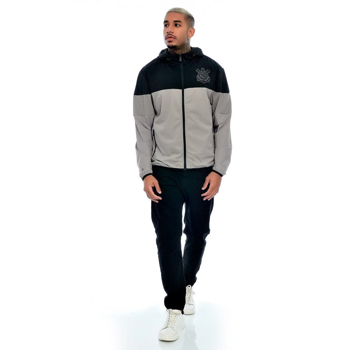 Corinthians Retro Gray Men's Windbreaker Jacket