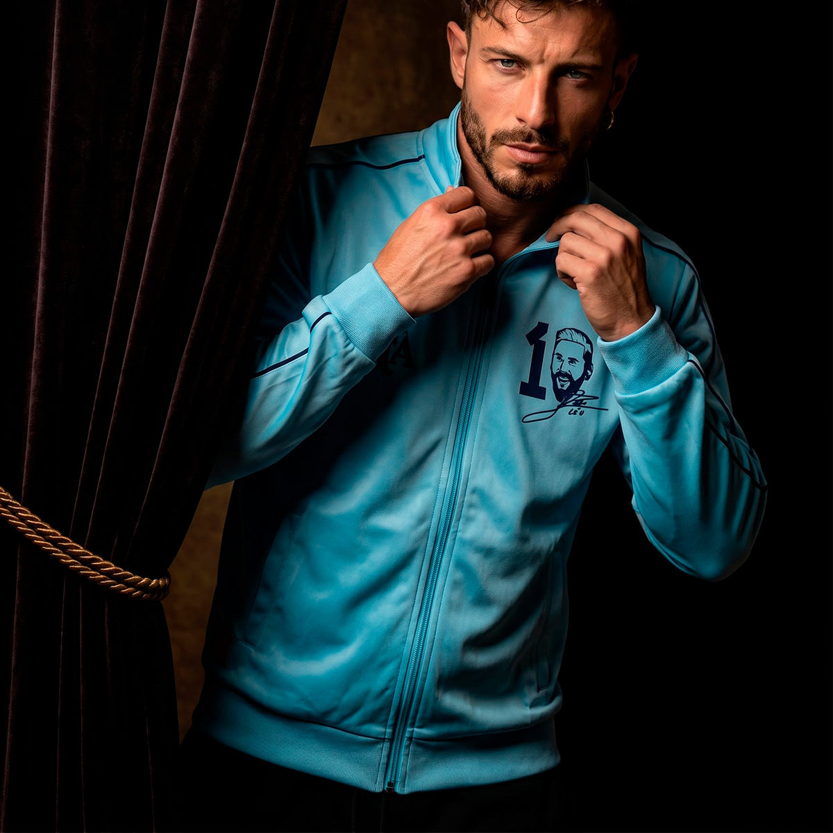 Argentina Retro Messi Men's Jacket