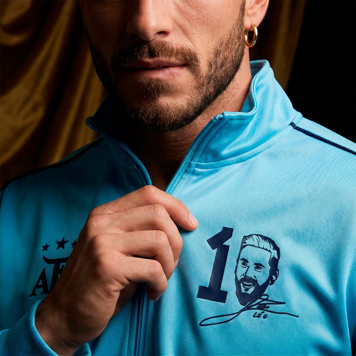 Argentina Retro Messi Men's Jacket