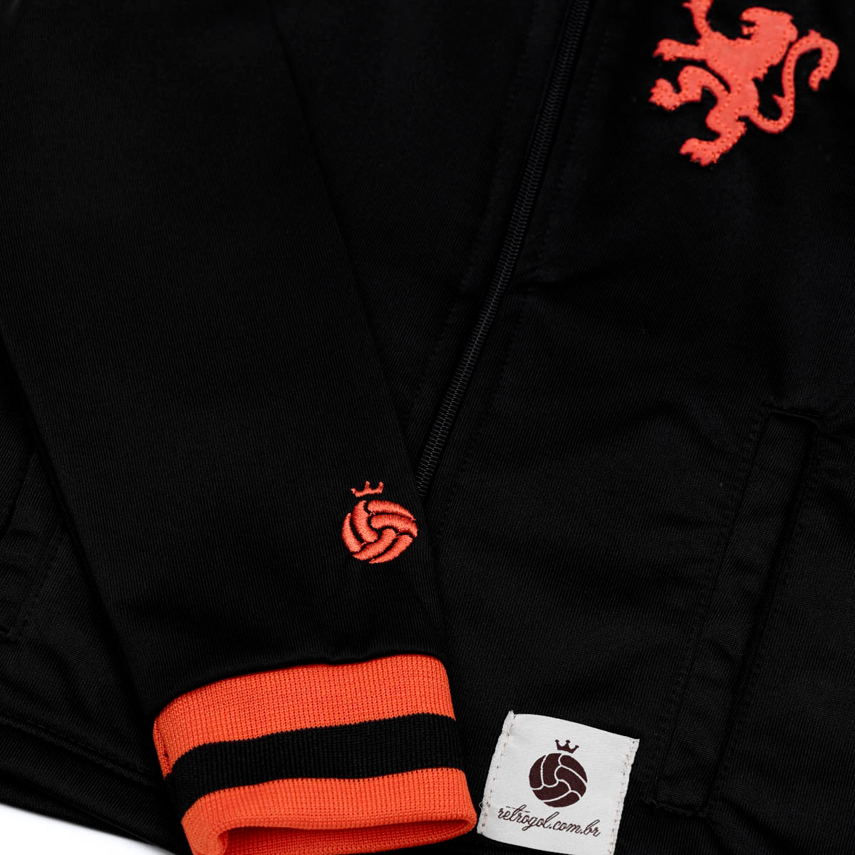 Netherlands Retro Black Unisex Kid's Jacket