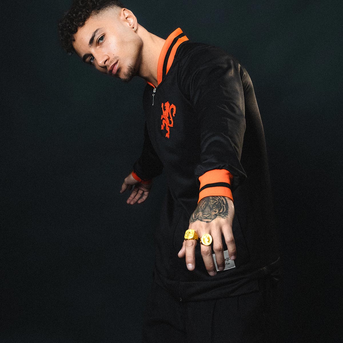 Netherlands Retro Black Men's Jacket