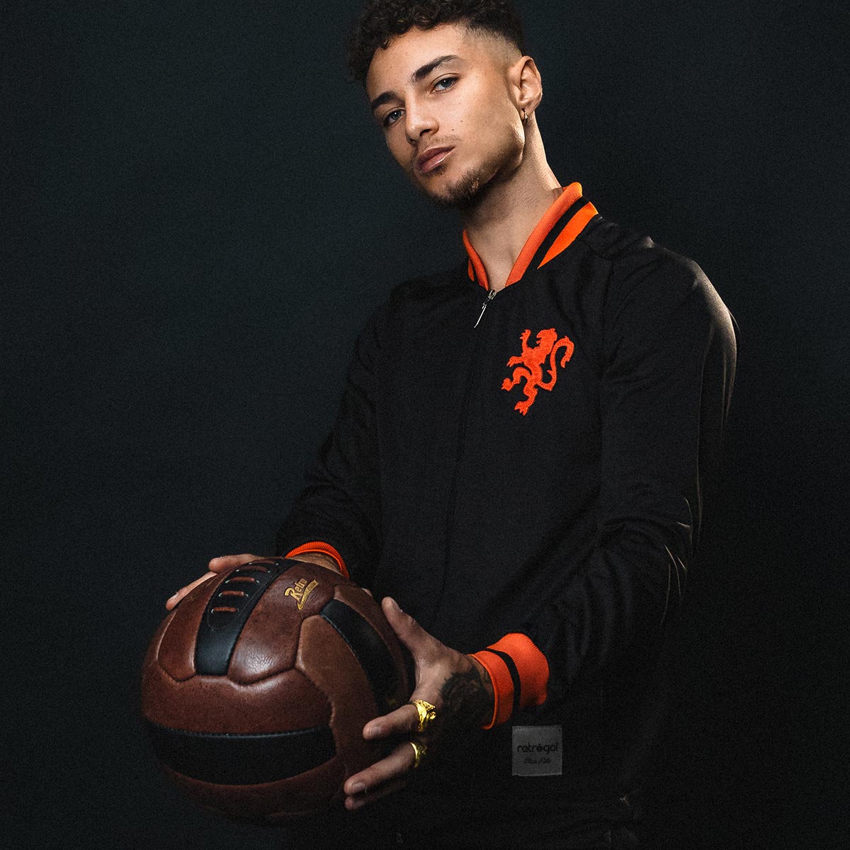 Netherlands Retro Black Men's Jacket