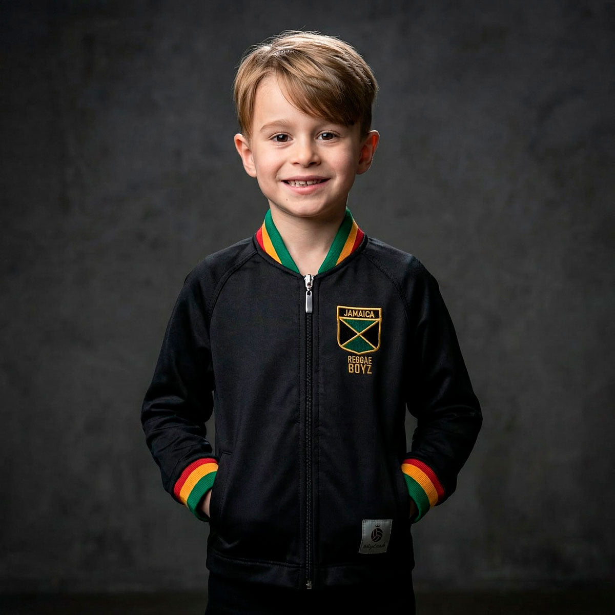 Jamaica Retro Black Unisex Kid's Jacket