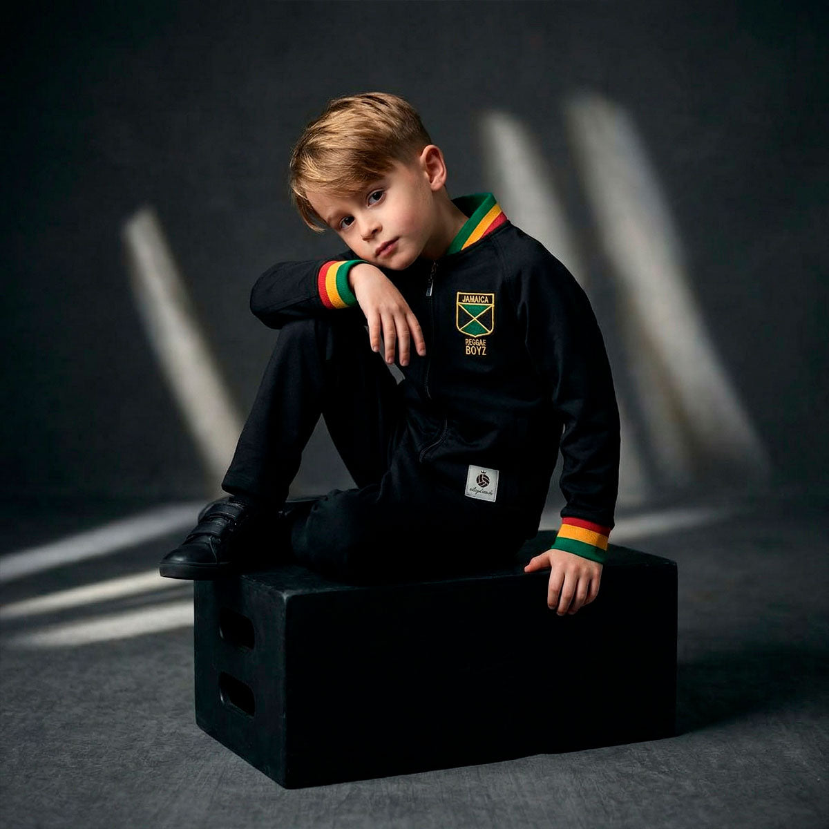 Jamaica Retro Black Unisex Kid's Jacket