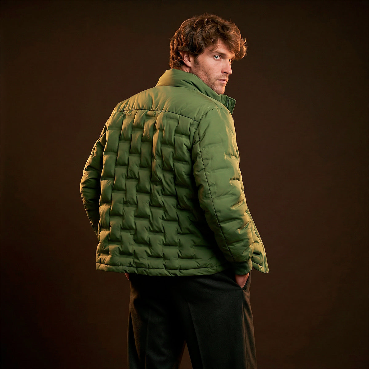 Palmeiras Retro SEP Men's Puffer Jacket