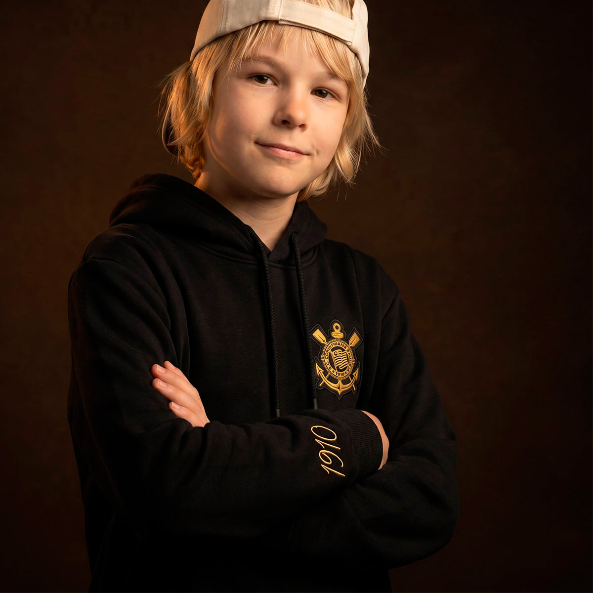 Corinthians Gold + Black Unissex Kid's Sweatshirt