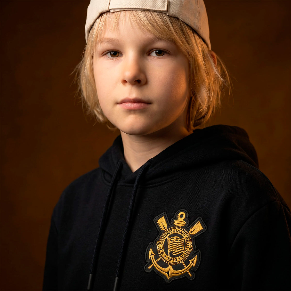 Corinthians Gold + Black Unissex Kid's Sweatshirt