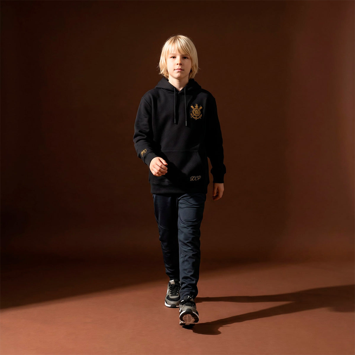 Corinthians Gold + Black Unissex Kid's Sweatshirt