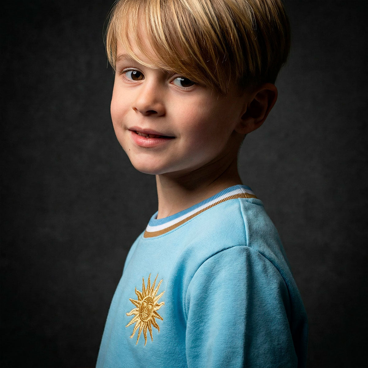 Uruguay Retro Celeste Unissex Kid's Sweatshirt