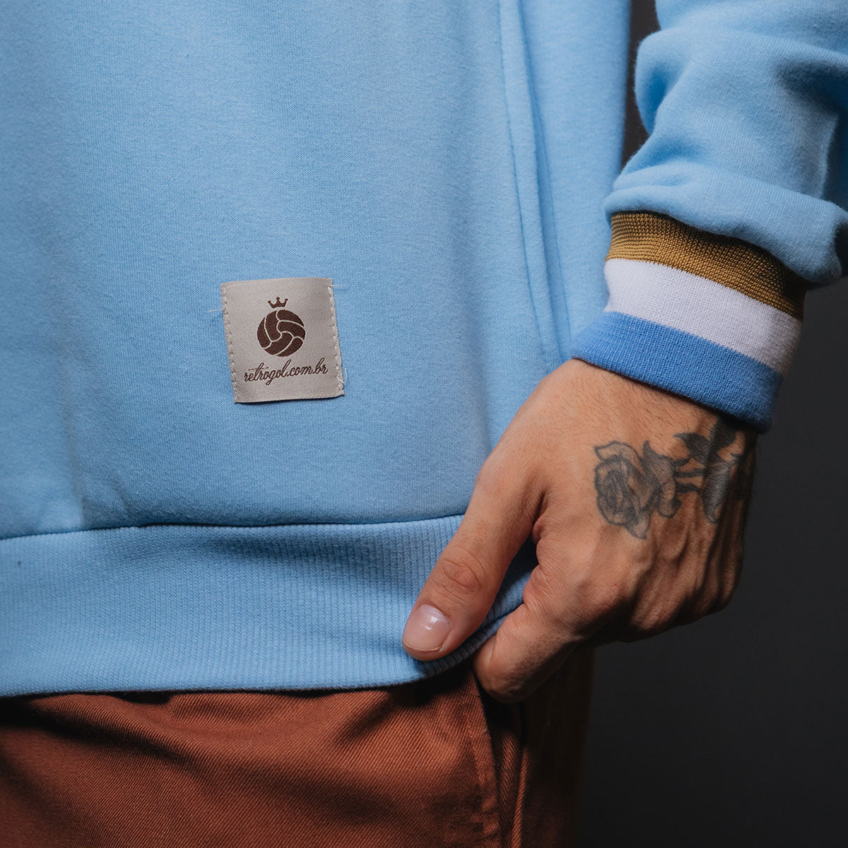 Uruguay Retro Gold Men's Sweatshirt