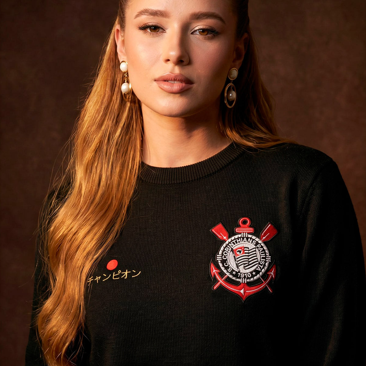 Corinthians Japan 2012 Black Woman's Sweater
